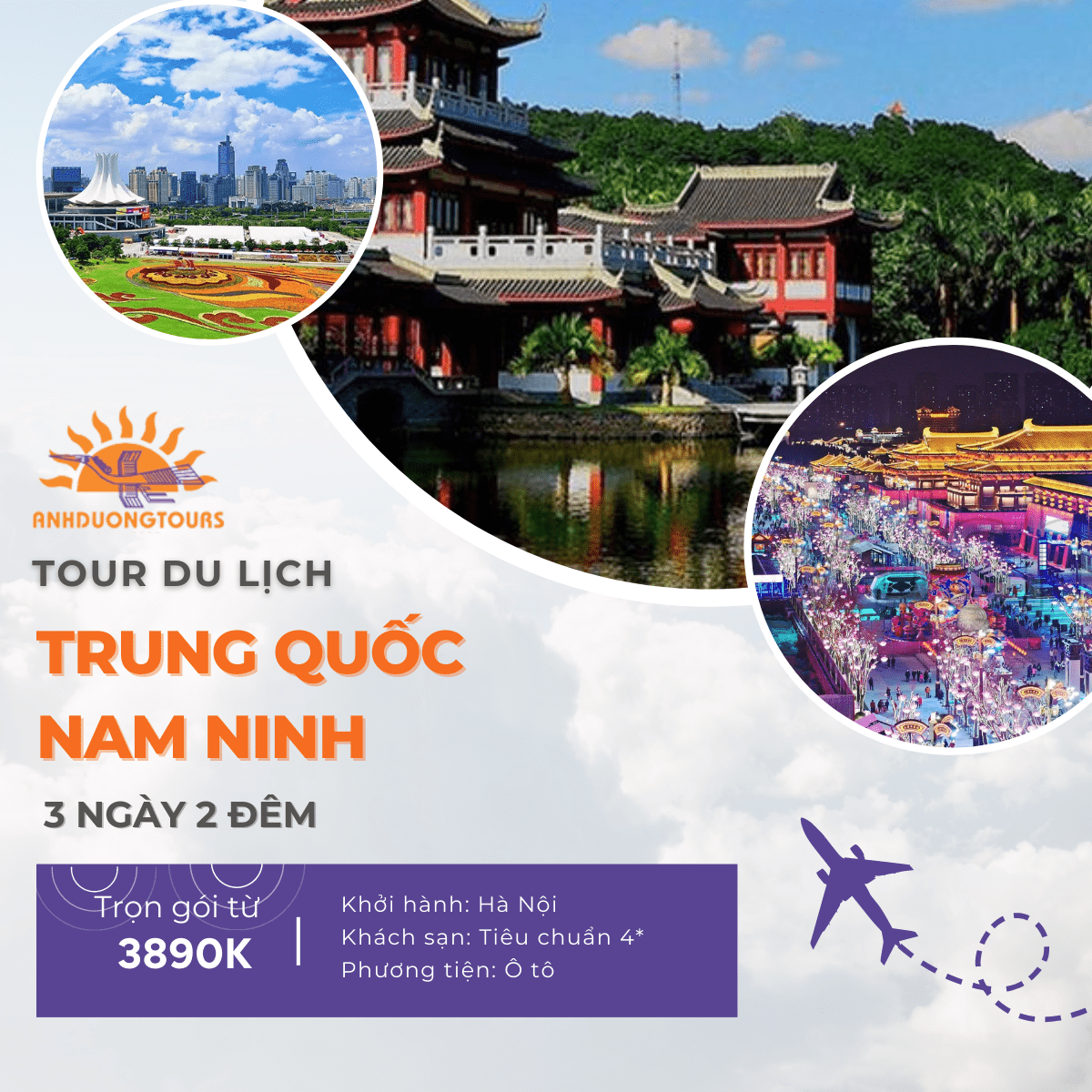 Tour Du Lịch Trung Quốc Nam Ninh 3 ngày 2 đêm từ Hà Nội Ánh Dương Tours